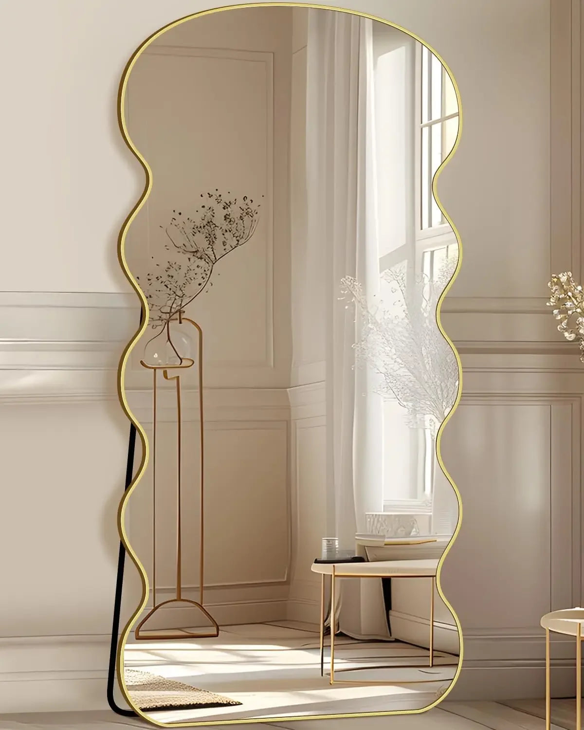 Arched Full Length Mirror, 76"x34" Floor Mirror Freestanding, Floor Standing Mirror Full Body Mirror with Stand for Bedroom