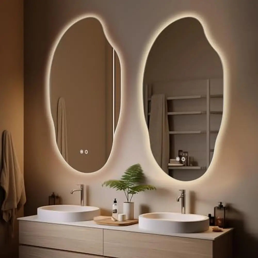 LED Bathroom Vanity Mirror Anti-Fog 25 x 35 Inch 3 Colors Dimmable Light Easy Install Waterproof IP 54 Long Service Life Silver