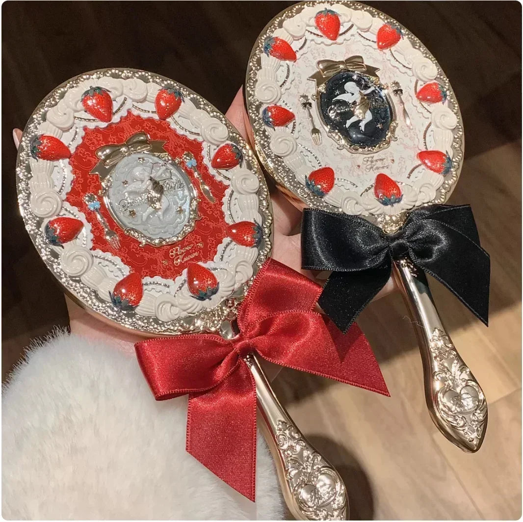 Flower Knows Butterfly Cloud Shoulder Holding Mirror Holding National Style Classical Princess Mirror
