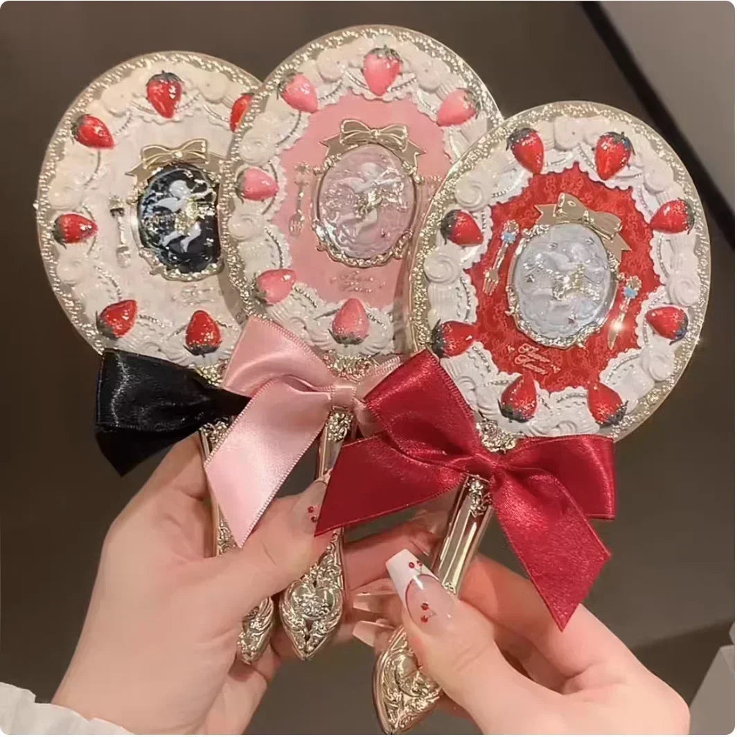 Flower Knows Butterfly Cloud Shoulder Holding Mirror Holding National Style Classical Princess Mirror