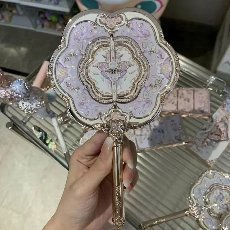 Flower Knows Butterfly Cloud Shoulder Holding Mirror Holding National Style Classical Princess Mirror