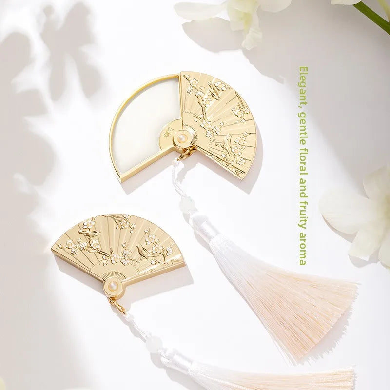 Hexi Forbidden City Folding Fan Balm Solid Lasting Light Fragrance