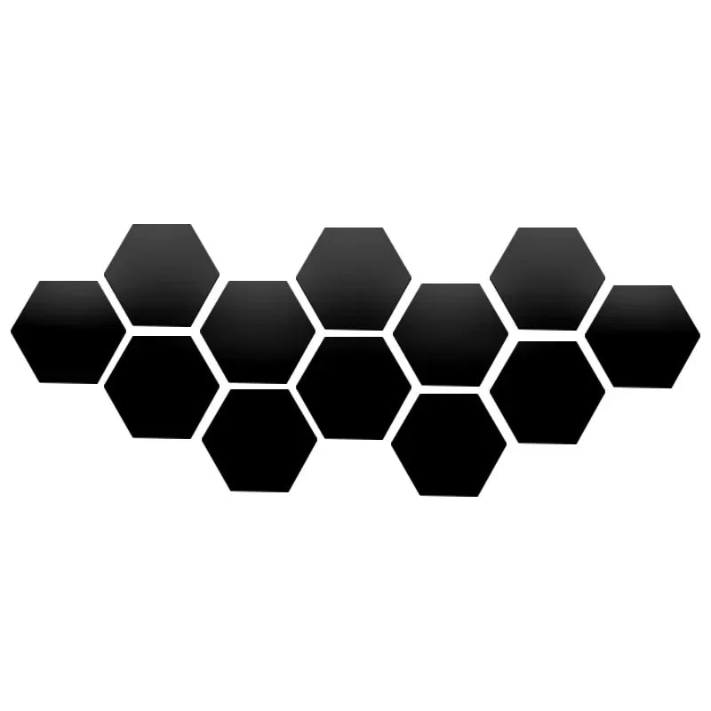 12pcs 3D Hexagon Mirror Wall Sticker Rose Gold DIY TV Background Living Room Stickers Wall Decor Bedroom Bathroom Home Decor