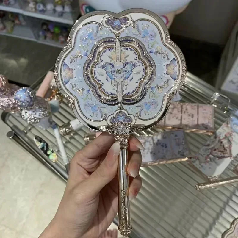 Flower Knows Butterfly Cloud Shoulder Holding Mirror Holding National Style Classical Princess Mirror