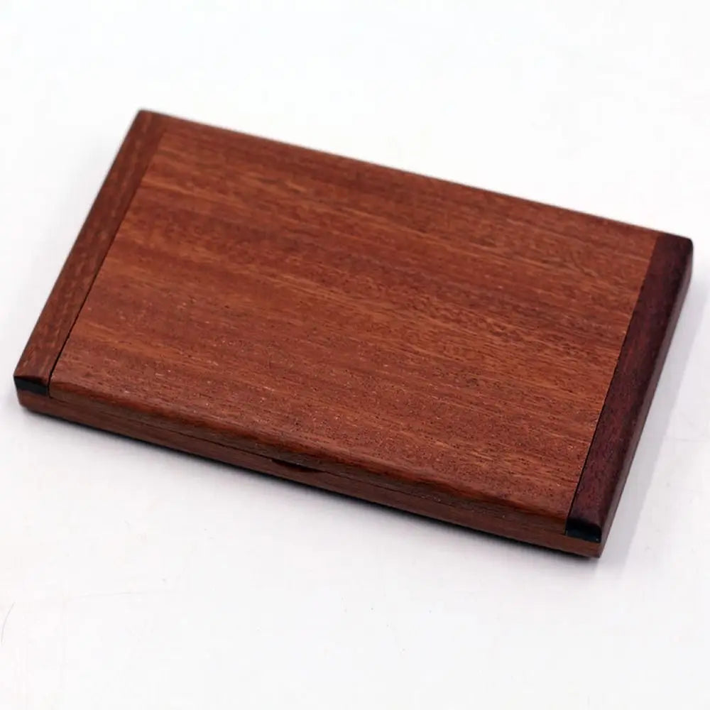Durable 2 in 1 Wooden Comb Mirror Set Mini Peachwood Makeup Mirror Rectangle Vintage Foldable Pocket Mirror Girl Lady