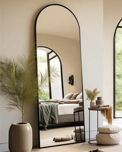 Arched Full Length Mirror - 18"58" Floor & Wall Mounted Mirror for Bedroom & Living Room, Gold