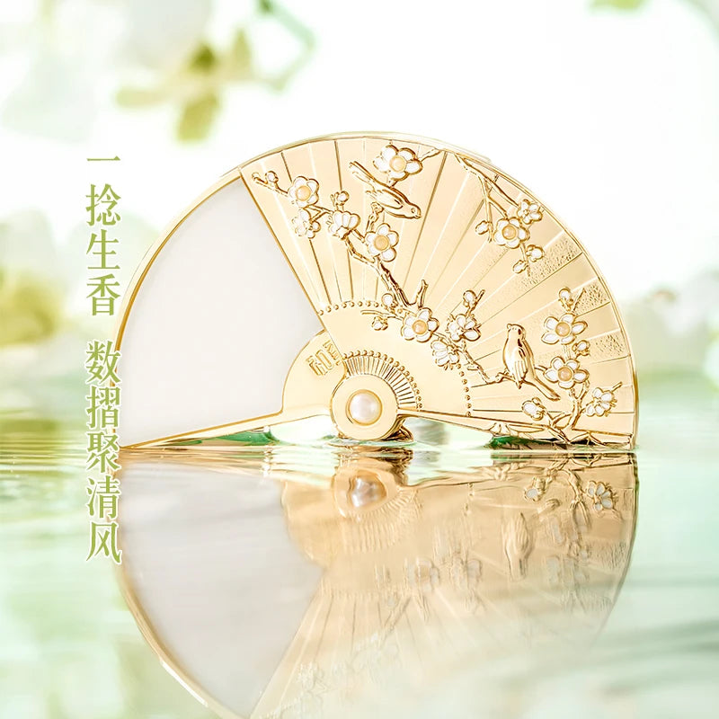 Hexi Forbidden City Folding Fan Balm Solid Lasting Light Fragrance