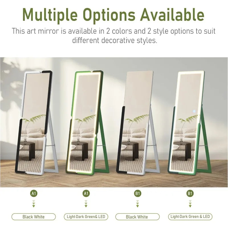 Full Length Floor Mirror, 63"x20" Standing Mirror, Full Body Mirror, Stand Up Mirror for Bedroom, Simple Modern Large