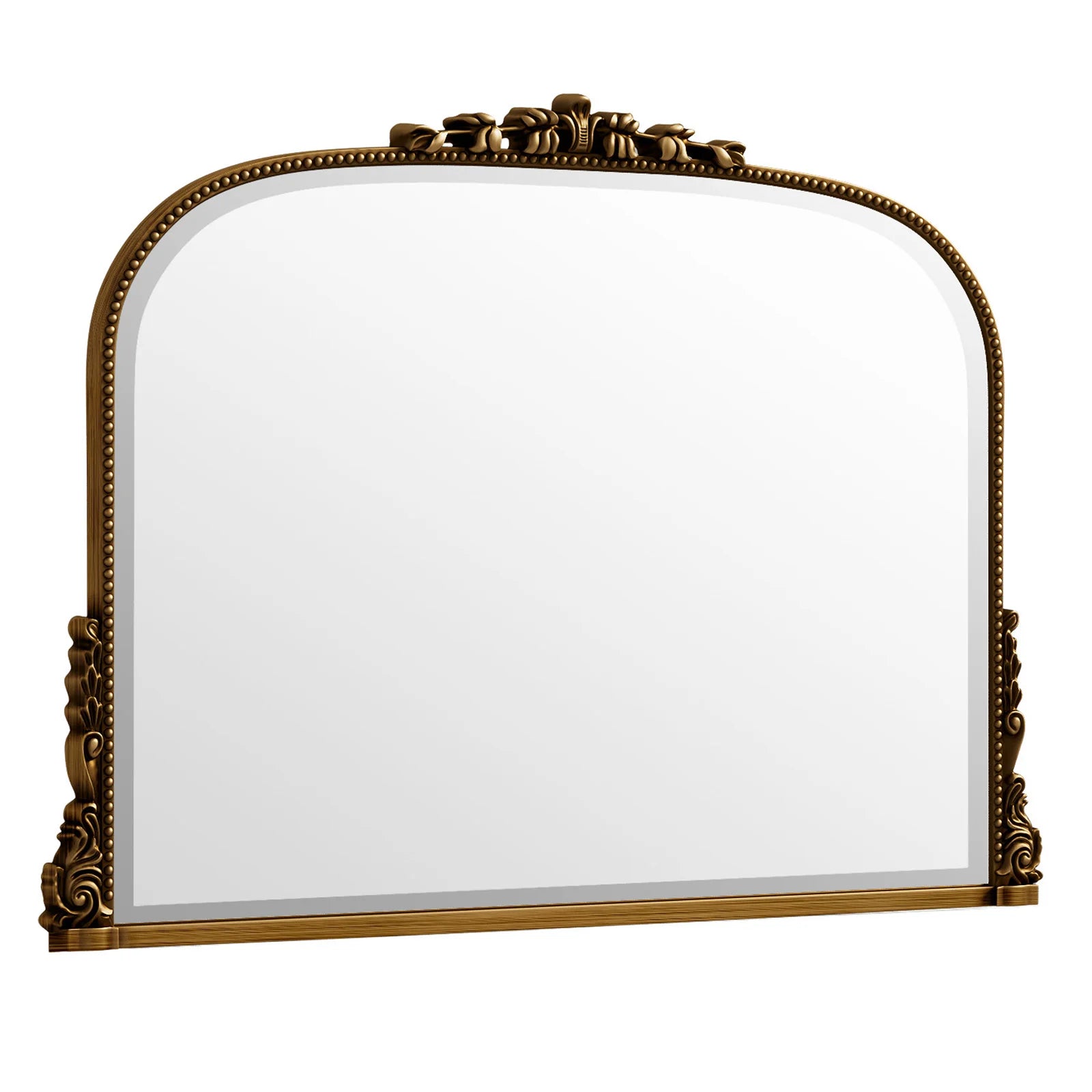 BEAUTYPEAK Arched Vanity Mirror Vintage Decor Mirror Wall Mounted Personal Care Mirror Beauty Shower Mirror